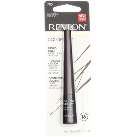 Revlon ColorStay Liquid Liner Eye Makeup, Black-Brown [252], 0.08 oz (Pack of 4)