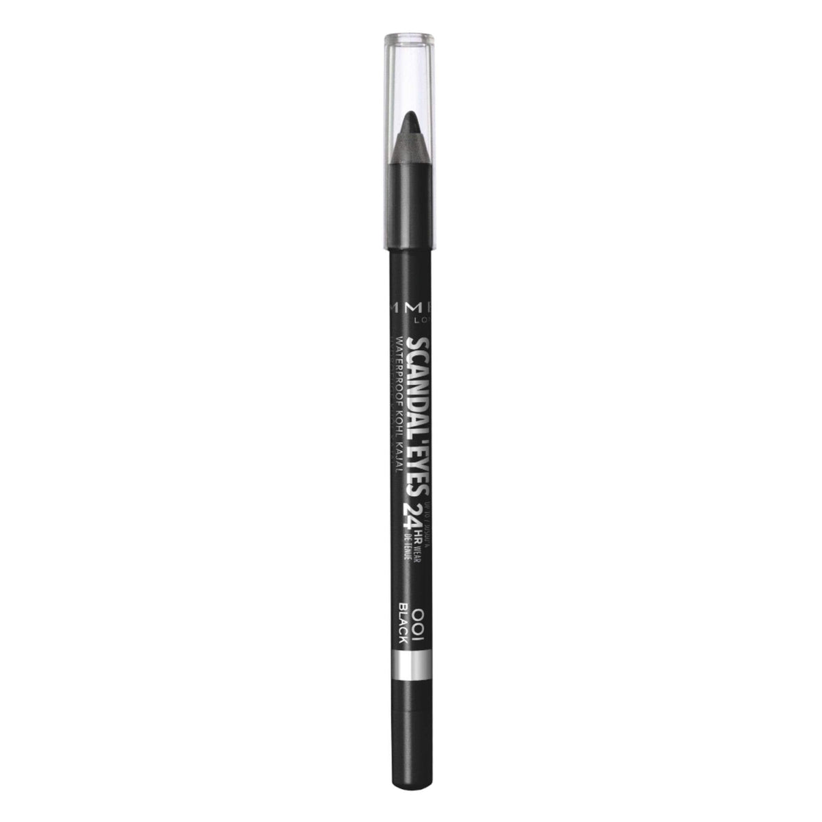 RIMMEL LONDON - Scandal'eyes Eyeliner - Waterproof Khol - 24hr Wear, Smudge-proof - Ultra Smooth & Creamy Formula - High Intensity Colour - 001 Black - 1.3g