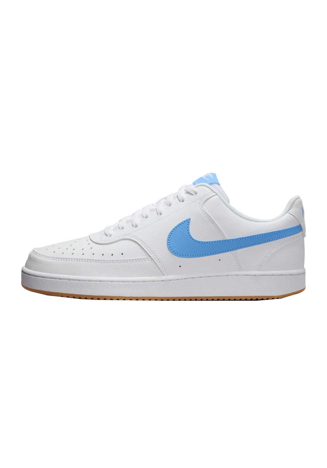 Nike Court Vision Low Men's Shoes (HJ9105-100, White/Gum Yellow/University Blue) Size 11