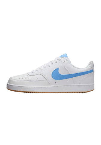 Nike Court Vision Low Men's Shoes (HJ9105-100, White/Gum Yellow/University Blue) Size 11