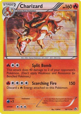 Pokemon - Charizard (19/113) - Legendary Treasures - Holo