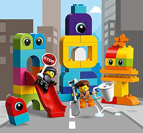 LEGO DUPLO THE LEGO MOVIE 2 Emmet and LucyÃ¢â‚¬â„¢s Visitors from the DUPLO Planet 10895 Building Bricks, 2019 (53 Pieces)