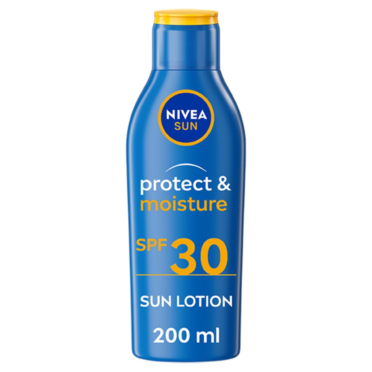 NIVEA SUN Protect & Moisture Sun Lotion SPF 30 (200 ml), Suncream with Vitamin E, Provides 48H Moisture & Immediate UVA & UVB Protection