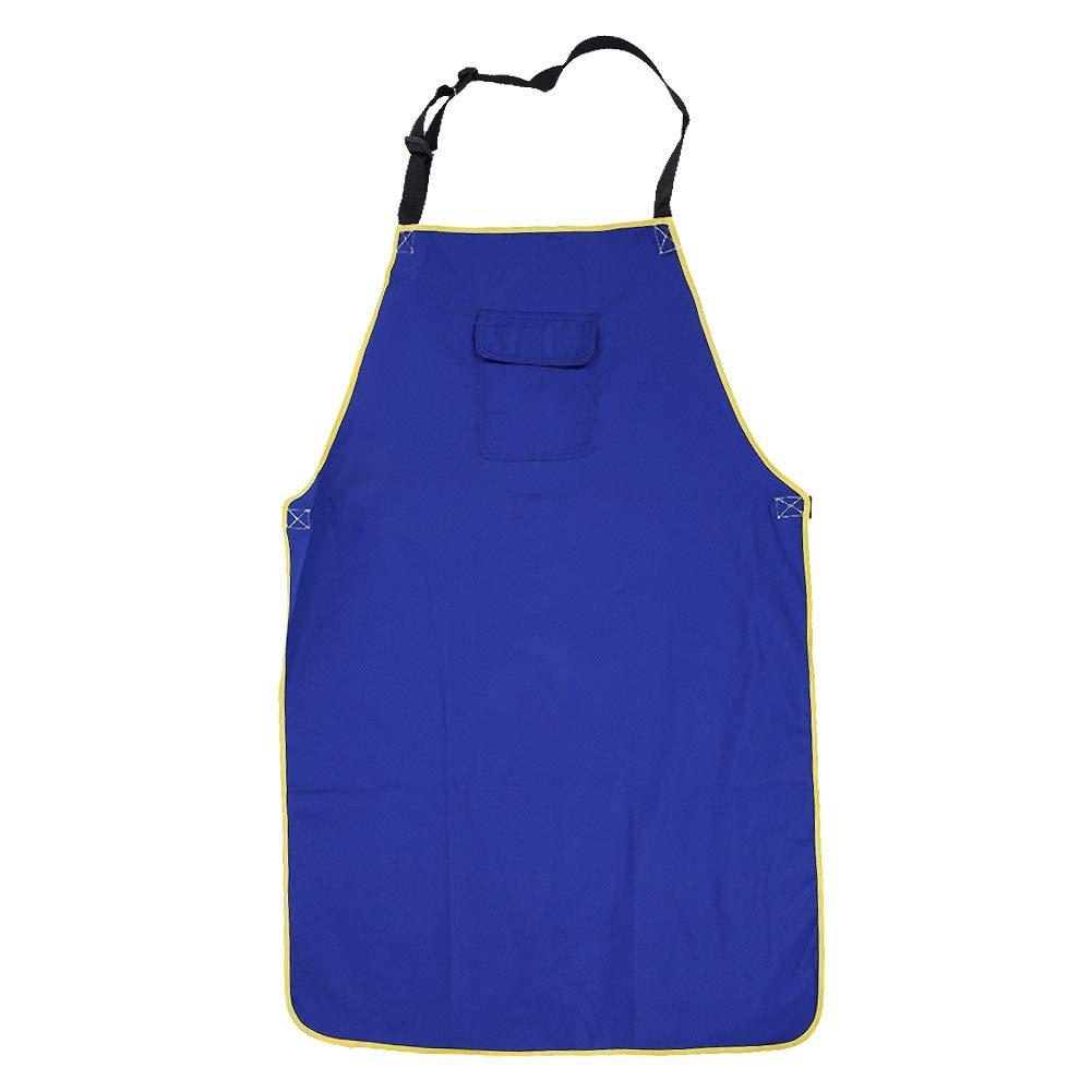 QiaNgshuAikj AP 7036 Multifunctional Protection Apron, Flame Retardant Welding Apron, Fire Resistant Safety Apron for Blacksmith Woodworking Mechanics Carpenter, Blue, L