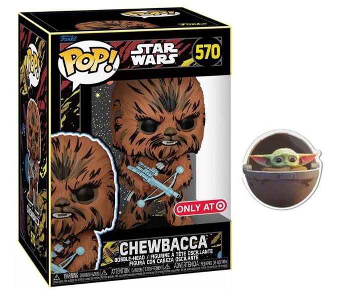 Funko Star Wars Retro Series Exclusive Pop Vinyl Collectible Figure w/Child Sticker (Chewbacca + Sticker)