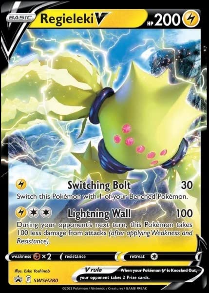 Pokemon - Regieleki V - SWSH280 -Crown Zenith - Black Star Promo Card