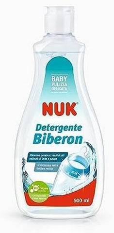 NUK Bottle Cleaner | 500 ml | Ideal for Washing Bottles, teats and Accessories | Fragrance Free | pH Neutral | Bottle Made from 100% Recycled Materials Clear