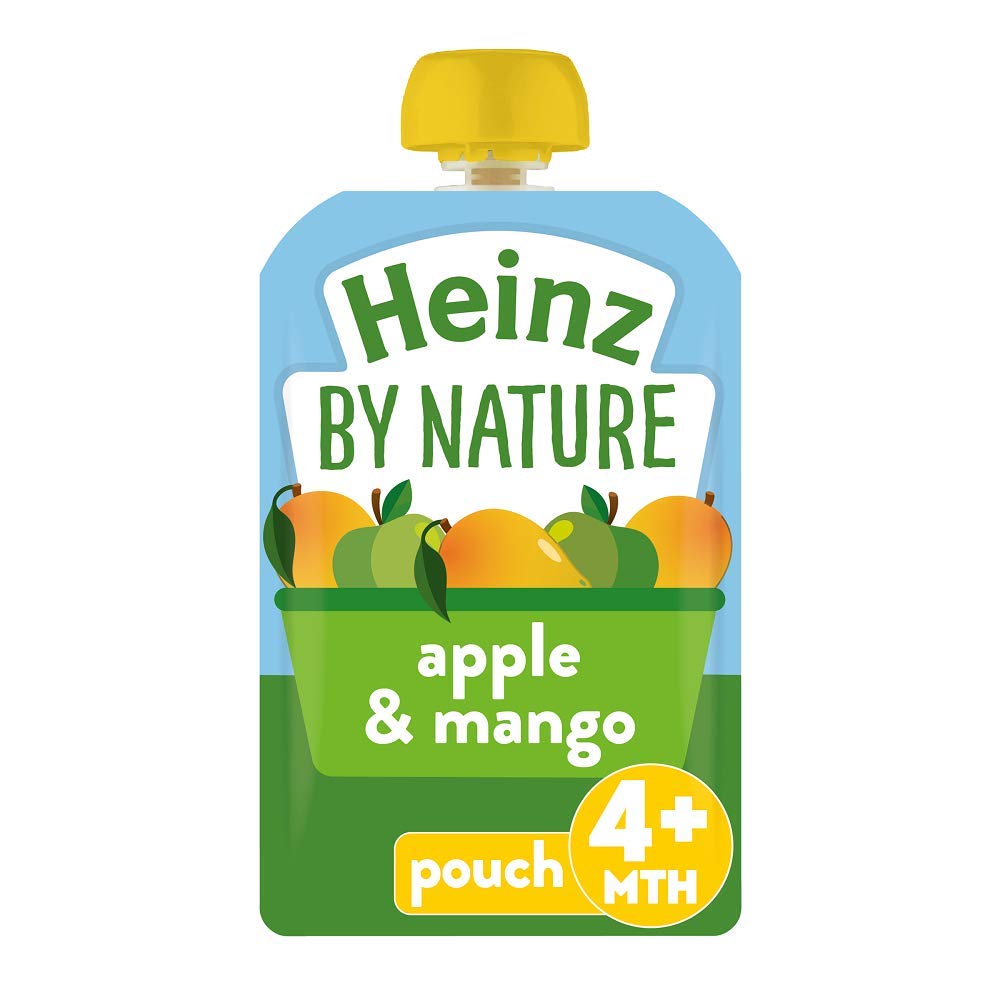 Heinz Apple & Mango Fruit Pouch, 6 x 100 g