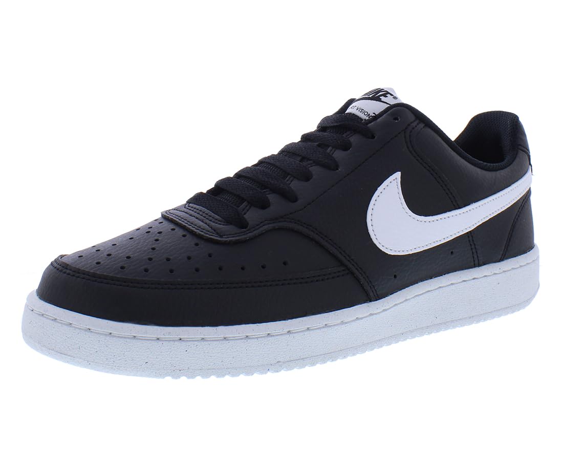 Nike Men's Court Vision Lo Sneaker, 6 UK, Black White Black, 9