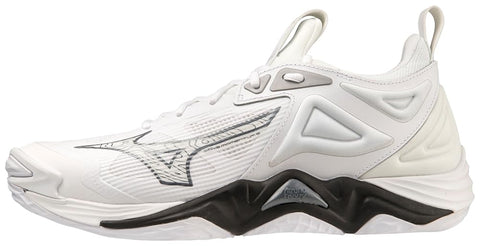 Mizuno Wave Momentum 3 Women's Volleyball Shoe, White-Black, 10