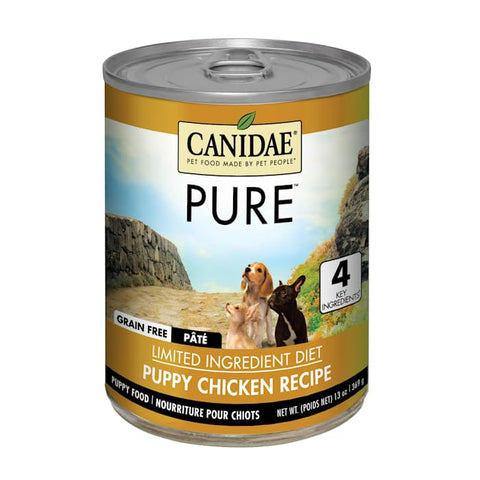 CANIDAE Pure Grain Free Limited Ingredient Diet Chicken Recipe Wet Puppy Food, 13 oz., Case of 12