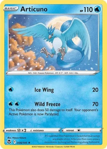 Pokemon - Articuno 036/195 - Silver Tempest - Holo Rare Card