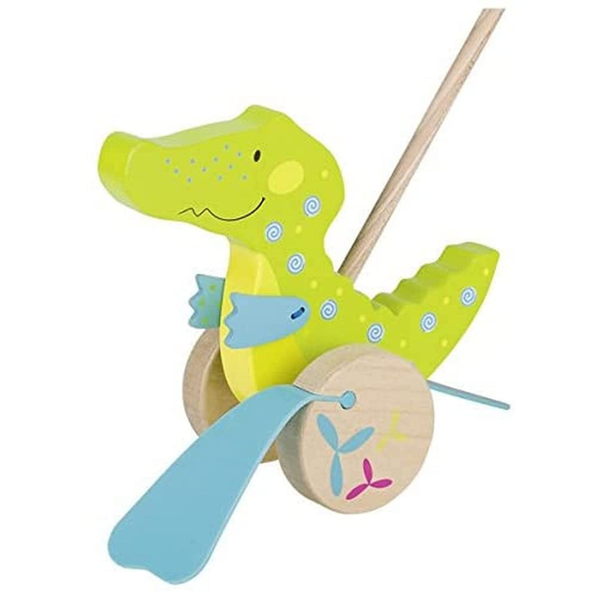 Goki 54911 Crocodile Push-Along Toy, Mixed