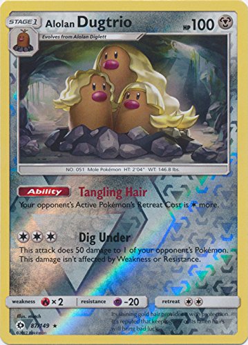 Pokemon - Alolan Dugtrio - 87/149 - Holo Rare - Reverse Holo