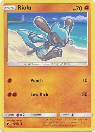 Pokemon - Riolu - 70/147 - Common - Sun & Moon: Burning Shadows