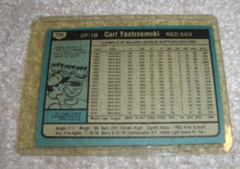 1980 Topps Carl Yastrzemski #720 MLB Baseball Card