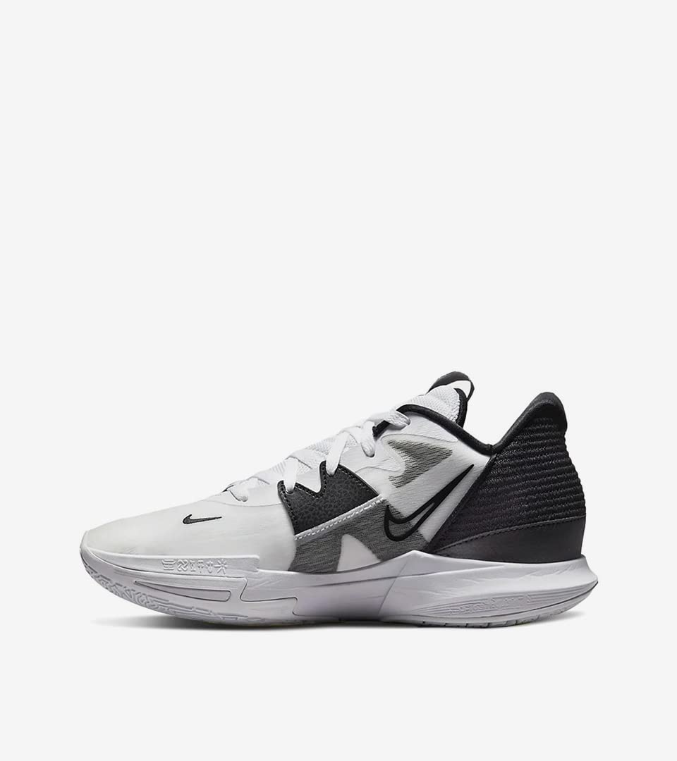 Nike Kyrie 5 Low Men's Basketball Shoes (White/White/Black, us_Footwear_Size_System, Adult, Men, Numeric, Medium, Numeric_9_Point_5)