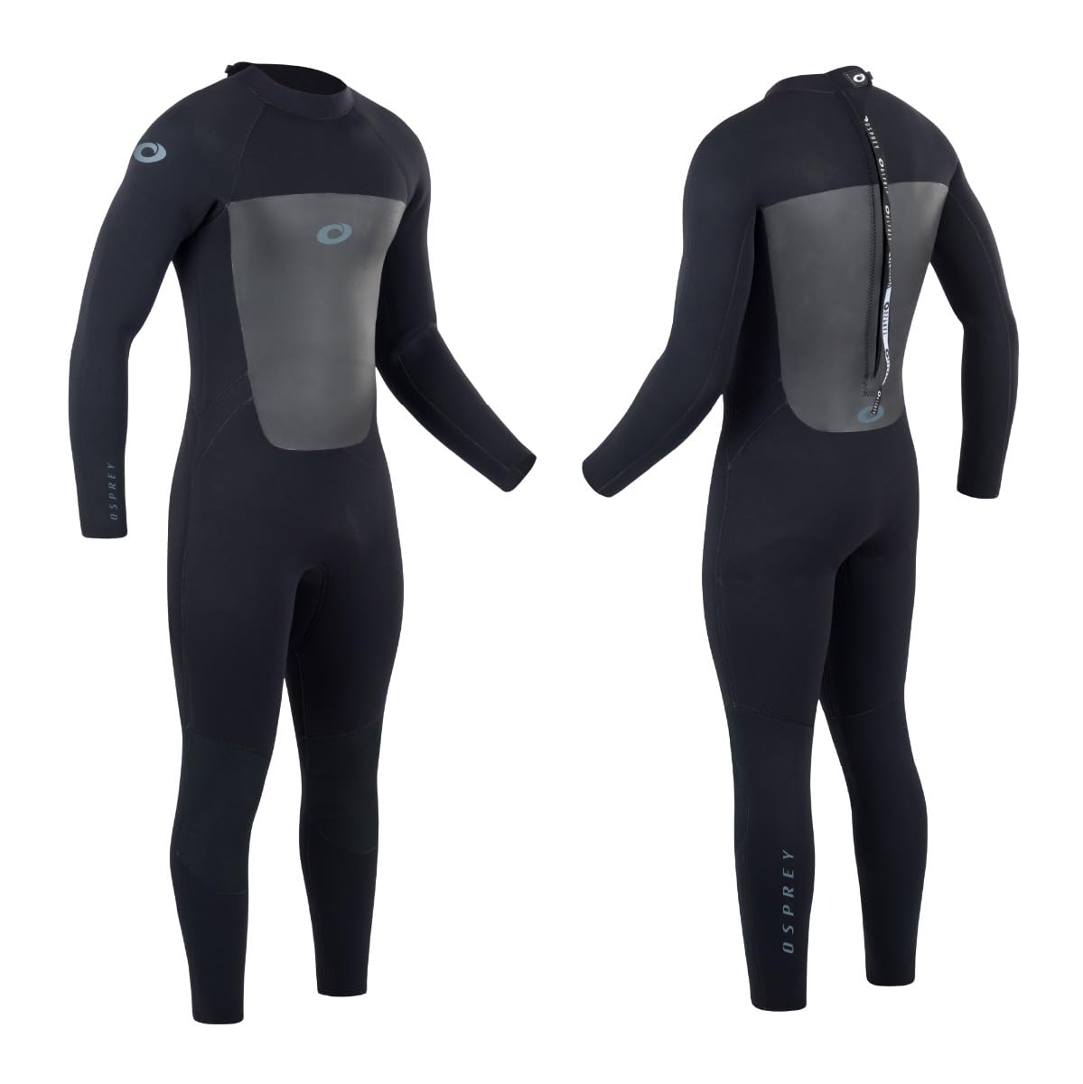 Osprey Men's Full Length 5mm Triathlon Wetsuit, Winter Wetsuit, Adult Neoprene Surfing Diving Wetsuit, Pro, Black , XX Large