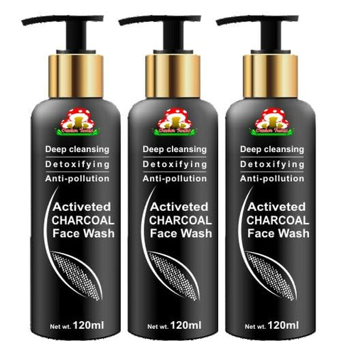 omkar india activated charcoal face wash antipollution purifying skin pack of 3