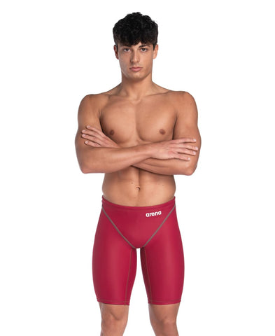 ARENA Men's Standard Racing Jammer Powerskin ST Next Knee Length Tech Swim Suit, Deep Red