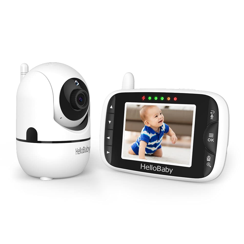 HelloBaby Baby Monitor,Hello Baby Monitor with Camera and Audio, 3.2'' LCD Screen,Rotate 355ÃƒÆ’Ã¢â‚¬Å¡Ãƒâ€šÃ‚Â°horizontally and120ÃƒÆ’Ã¢â‚¬Å¡Ãƒâ€šÃ‚Â°vertically,VOX Mode,Two-Way Audio, Night Vision,Temperature Monitoring, Lullabies