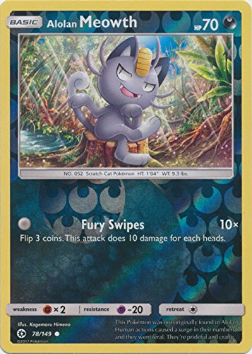 Pokemon - Alolan Meowth - 78/149 - Common - Reverse Holo