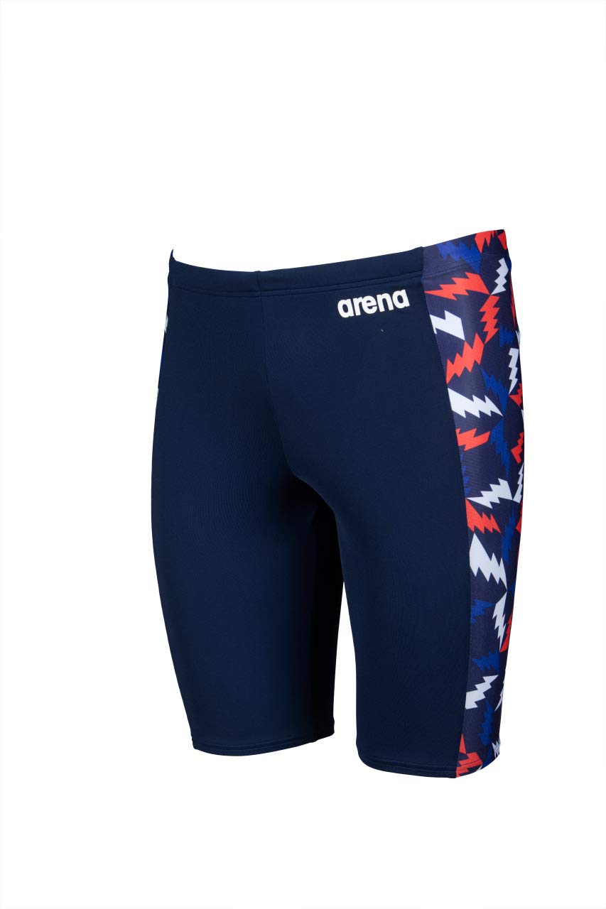 ARENA Men's Lightning Colors Jammer, Navy-Red Multi, 20