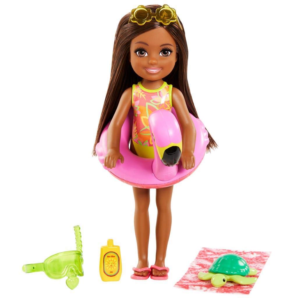 Barbie and Chelsea The Lost Birthday Playset with Chelsea Doll (Brunette, 6-in), Jungle Pet, Floatie and Accessories, Gift for 3 to 7 Year Olds