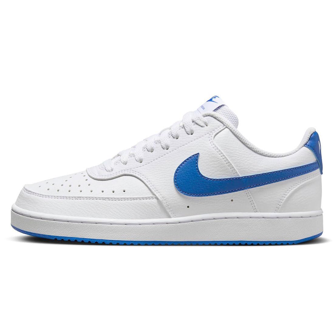 NIKE Court Vision Low Men's Shoes, WHITE/ROYAL BLUE-WHITE, 7 UK (8 US)