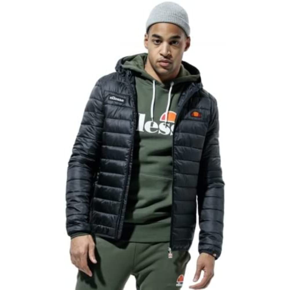 ellesse Men's Lombardy Jacket, Black, L UK