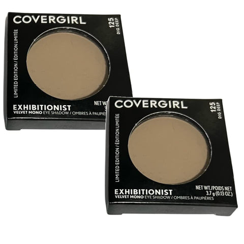 COVERGIRL Pack of 2 Exhibitionist Velvet Mono Eye Shadow, Dig Deep 125