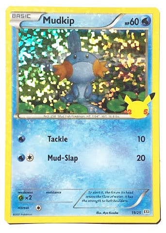 Pokemon - Mudkip 19/25 - McDonalds Promo - 25th Anniversary - Holo Foil