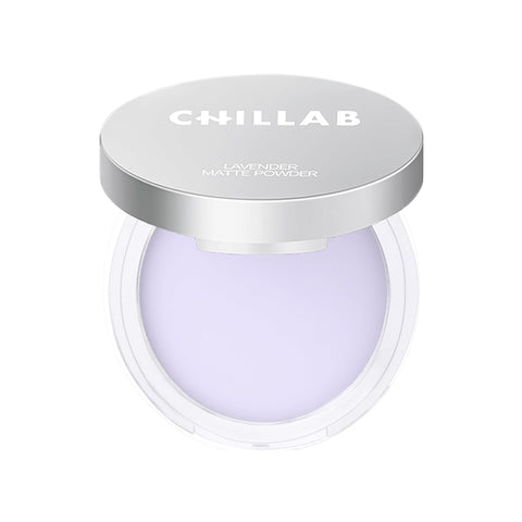 Chillab Lavender Matte Powder,Lavender Jelly Pressed Powder Matte Powder Oil Control,Chillab Polvo Compacto with Mini Powder Puff for Silky Blurring Oil Control Long-Lasting Makeup(2PCS) (1PCS)