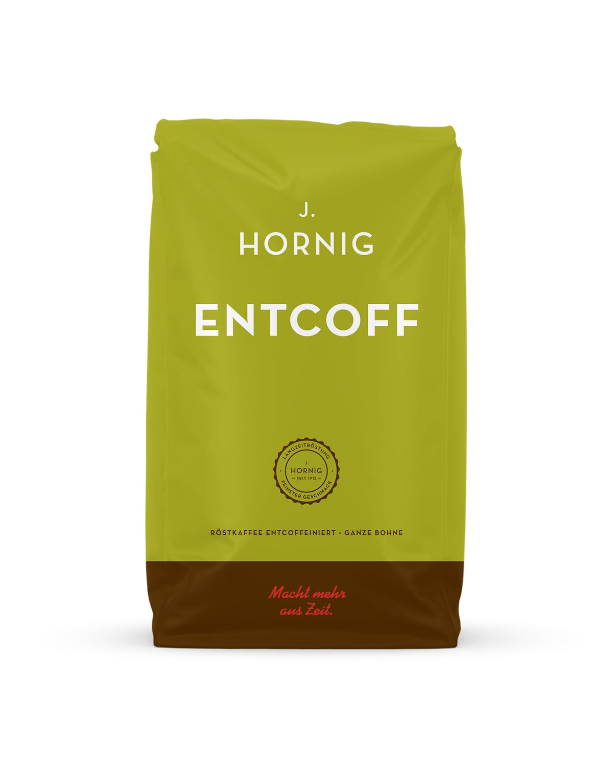 J. Hornig Whole Coffee Beans, Entcoff, Gently Decaffeinated, Mild Arabica and Robusta Decaf Blend, Ideal for Filter Preparation, 500g Pack