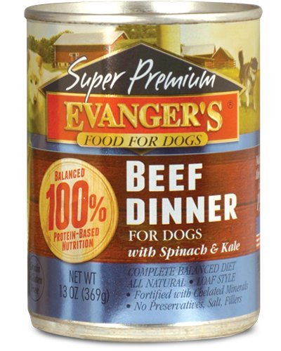 Evangers Super Premium Complete All Natural Beef Dinner Meal for Pet Dog 13z