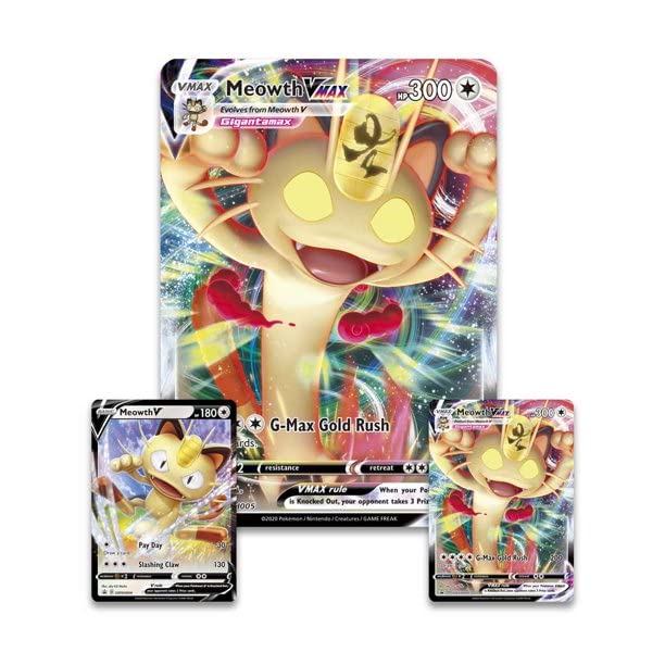 Pokemon Meowth Vmax International Box - 4 Booster Packs Including Evolutions!