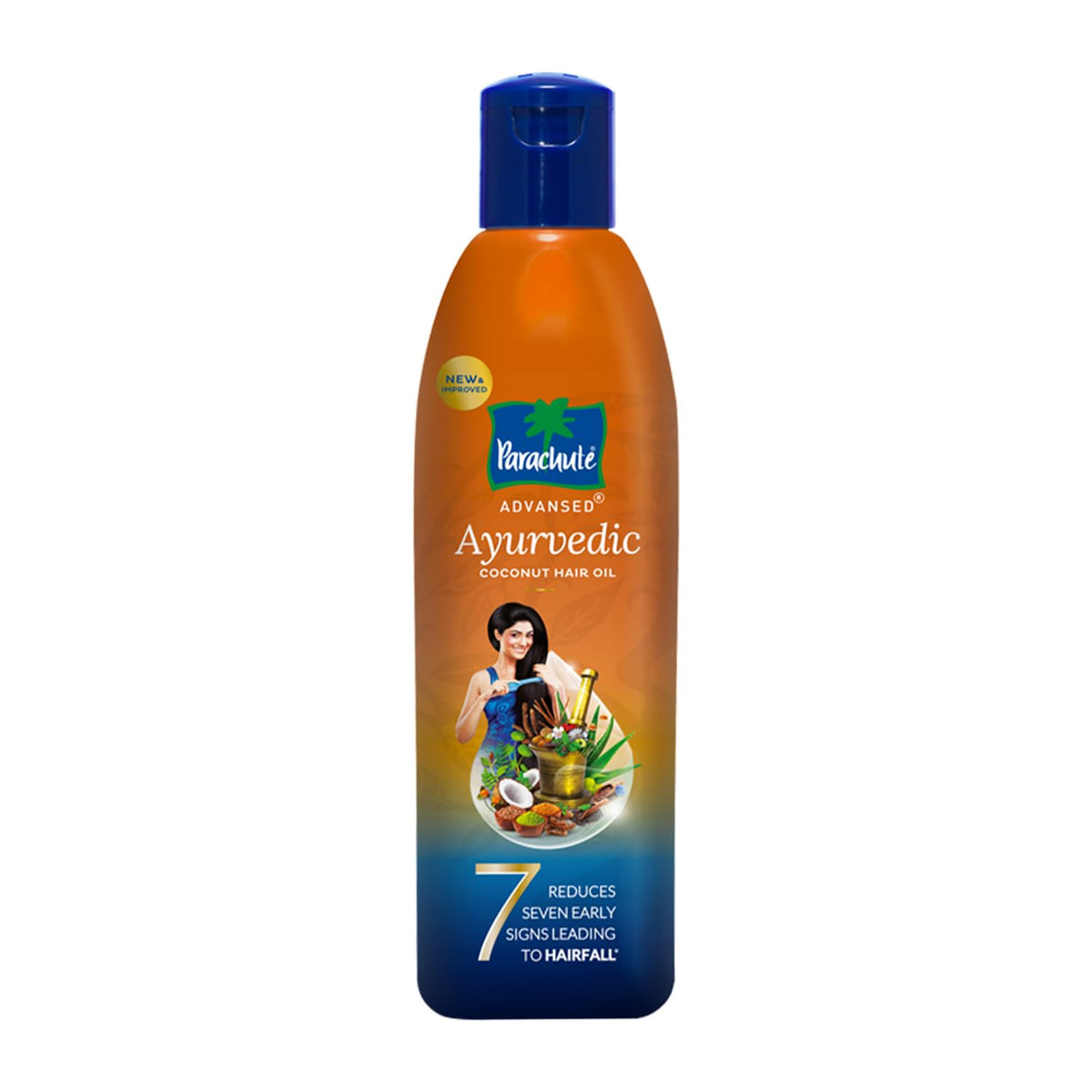 Parachute Advansed Ayurvedic Coconut Hair Oil with Basil (Tulsi), Aloe vera, Flax seed, Gooseberry (Amla) |25 Ayurvedic Ingredients | Controls Hair Fall, Dandruff, Hair Thinning|10.1 Fl.oz