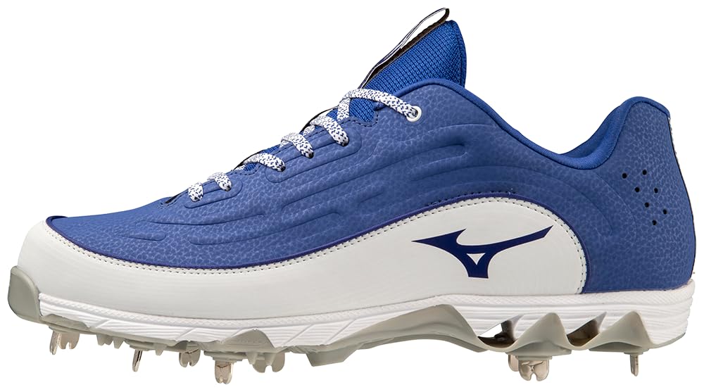 Mizuno Men's 9-Spike Ambition 3 Baseball Cleats, Royal-White, 9.5