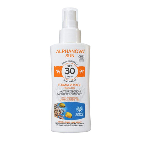 Alphanova Sun SPF30 Travel Size Fragrance-Free Organic 90g