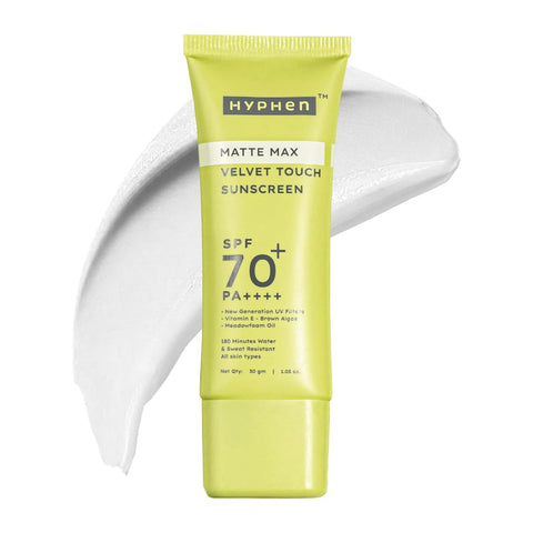 Hyphen Matte Max Velvet Touch Sunscreen SPF 70+ PA+