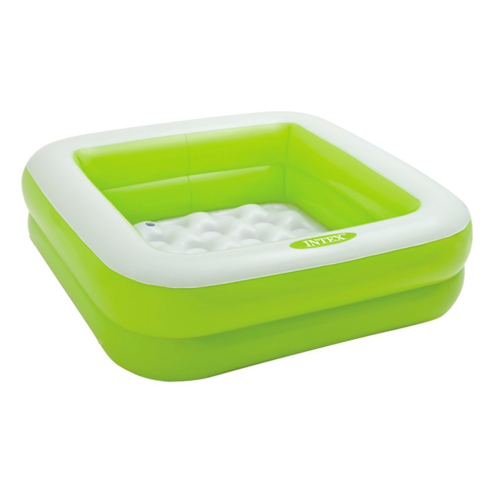 Intex inflatable square paddling pool 86x86x25 cm, random colors (pink or lime green), 1 unit