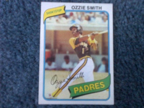 1980 MLB Topps Ozzie Smith Card (Shortstop) # 393! Good Shape! San Diego Padres, St. Louis Cardinals