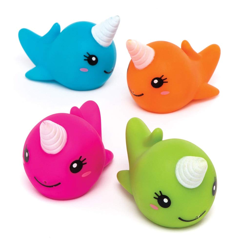 Baker Ross AW492 Unicorn Whale Water Squirters (Pack of 4), Assorted