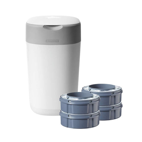 Tommee Tippee Nappy Bin and Refills Poubelle à Couches Twist & Click + 4 Recharges Tommee Tippee