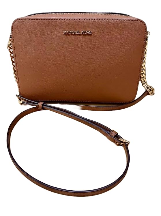 Michael Michael Kors East West Jet Set Large Logo Crossbody Bag Luggage, Luggage, M