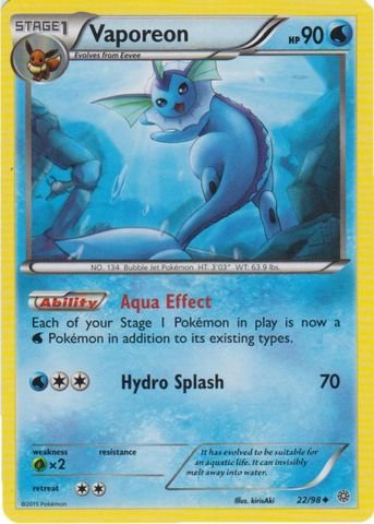 Pokemon - Vaporeon (22/98) - Ancient Origins