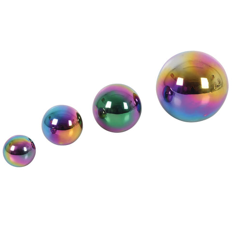 TickiT - 72221 Sensory Reflective Balls - Color Burst - Set Of 4 - Ages 0m+ - Mirrored, Iridescent Spheres For Babies And Toddlers - Calming Sensory Toy
