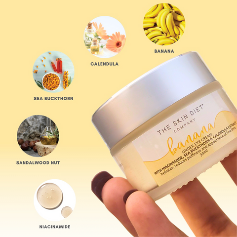 The Skin Diet Company Banana Under Eye Cream for Dark circles & Dry Eyes