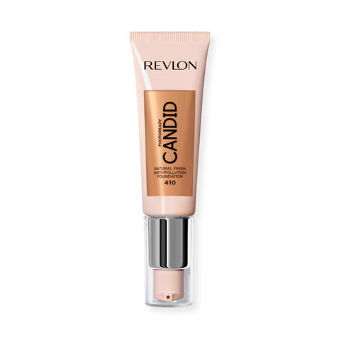 Revlon PhotoReady Candid Natural Finish Foundation, with Anti-Pollution, Antioxidant, Anti-Blue Light Ingredients, 410 Toast, 0.75 fl. oz.