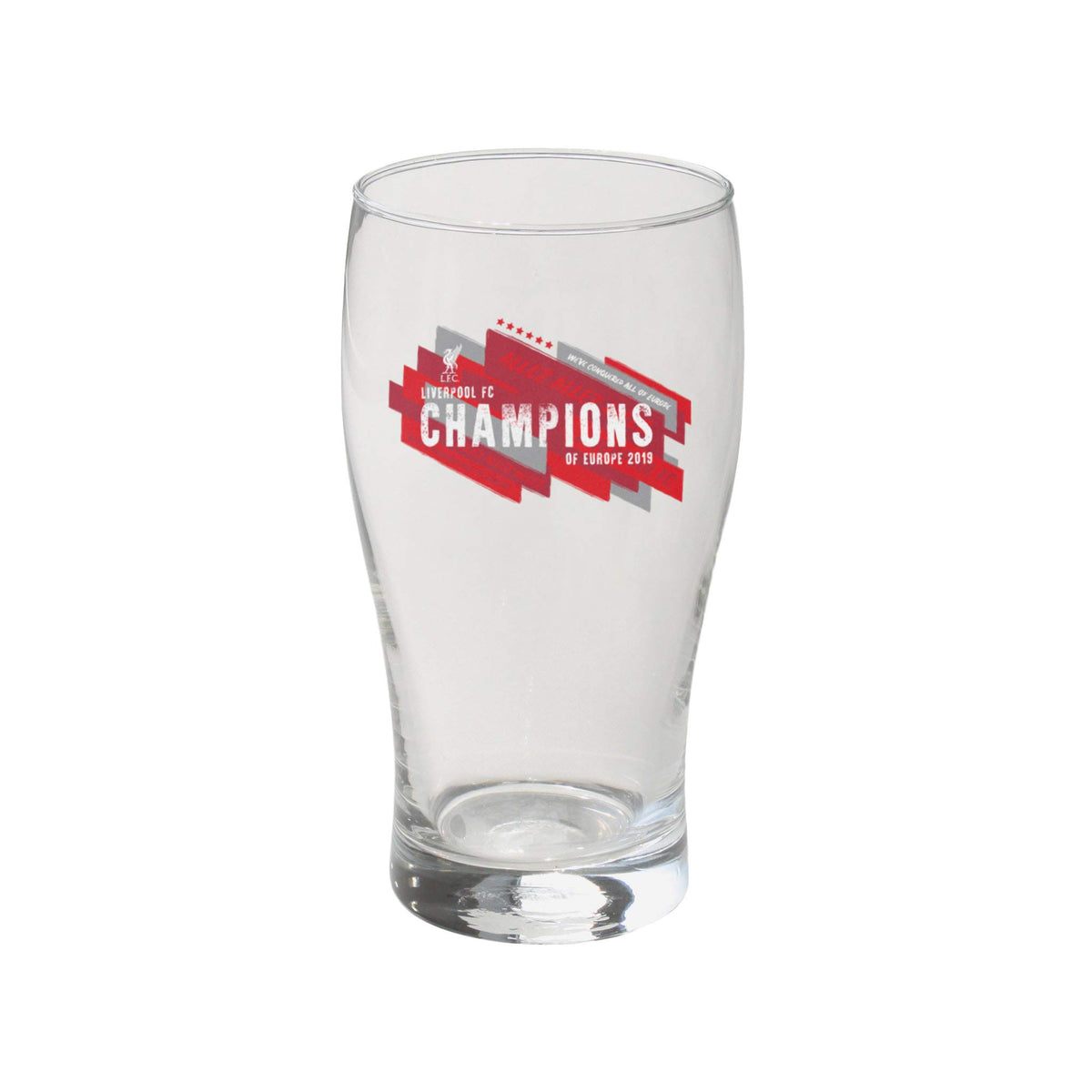 FOCO Liverpool FC Champions of Europe 2018/19 Tulip Pint Beer Glass